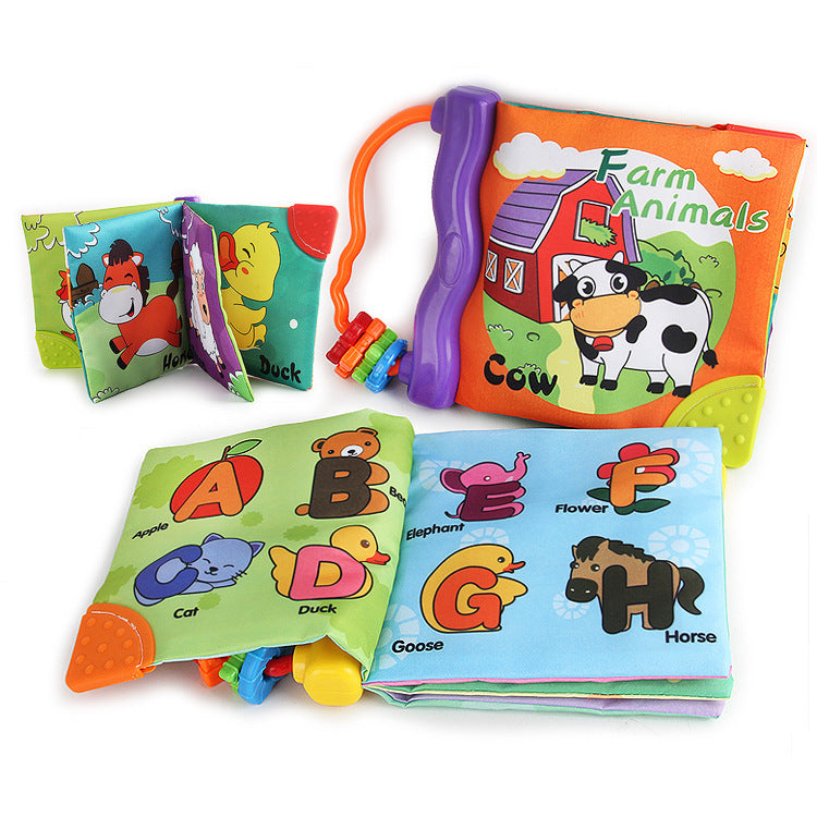Educational and Animal Sensory Cloth Book