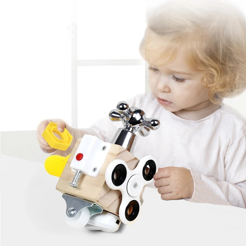 Wooden Busy Cubes sensory/Educational Toys