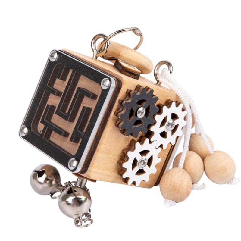 Wooden Busy Cubes sensory/Educational Toys