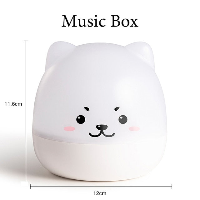 Cute Bear LED Night Lamp with music
