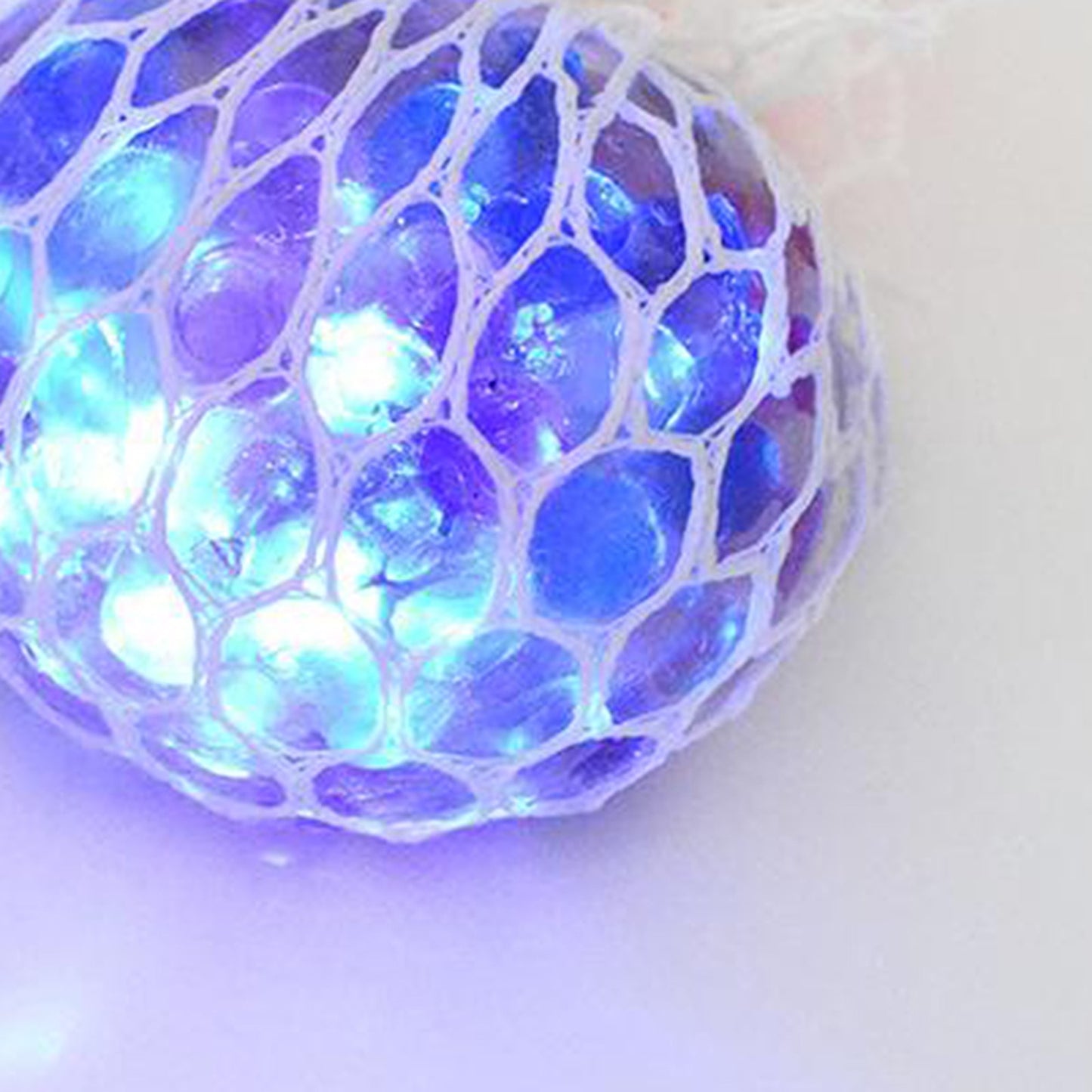 Squishy Mesh Ball LED Glitter sensory Toys