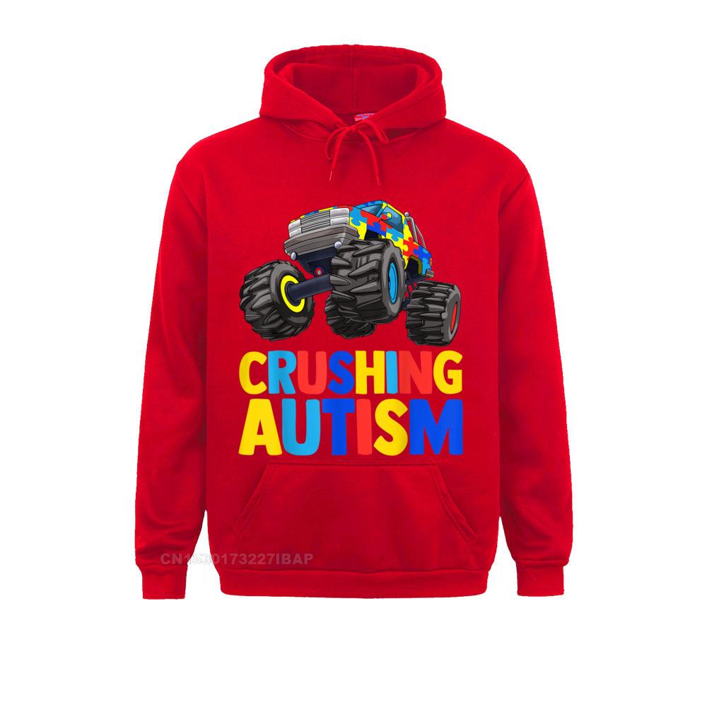 Monster Truck Crushing UNISEX Autism Awareness Hoodie