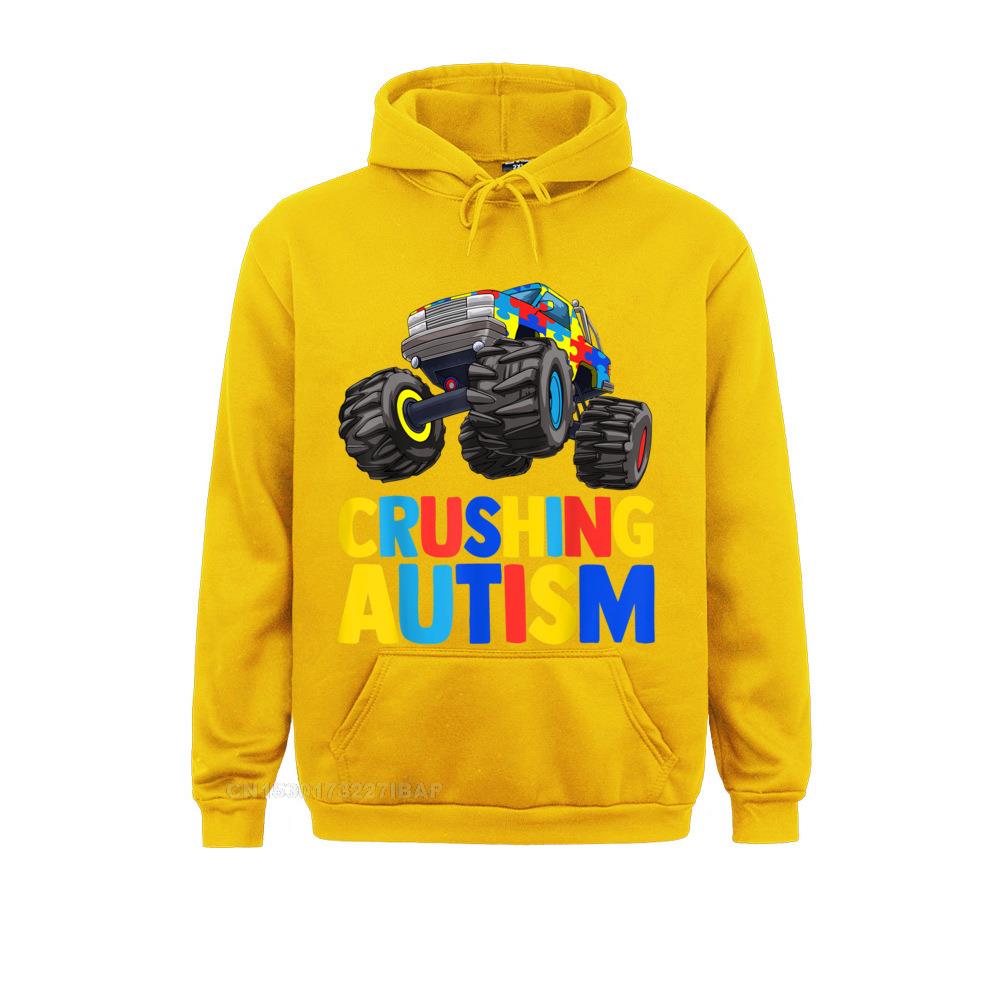 Monster Truck Crushing UNISEX Autism Awareness Hoodie