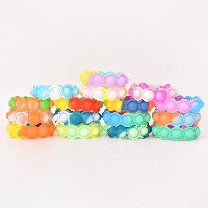 Fidget Toys for Children Push Pops Bracelet