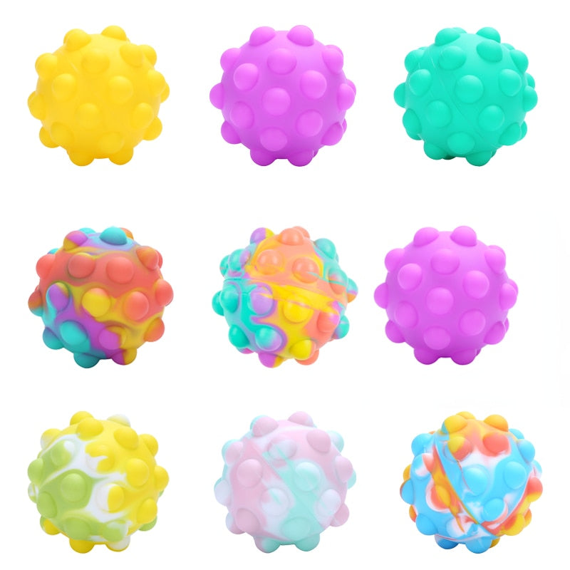 Rainbow Anti-stress Ball Push Bubble