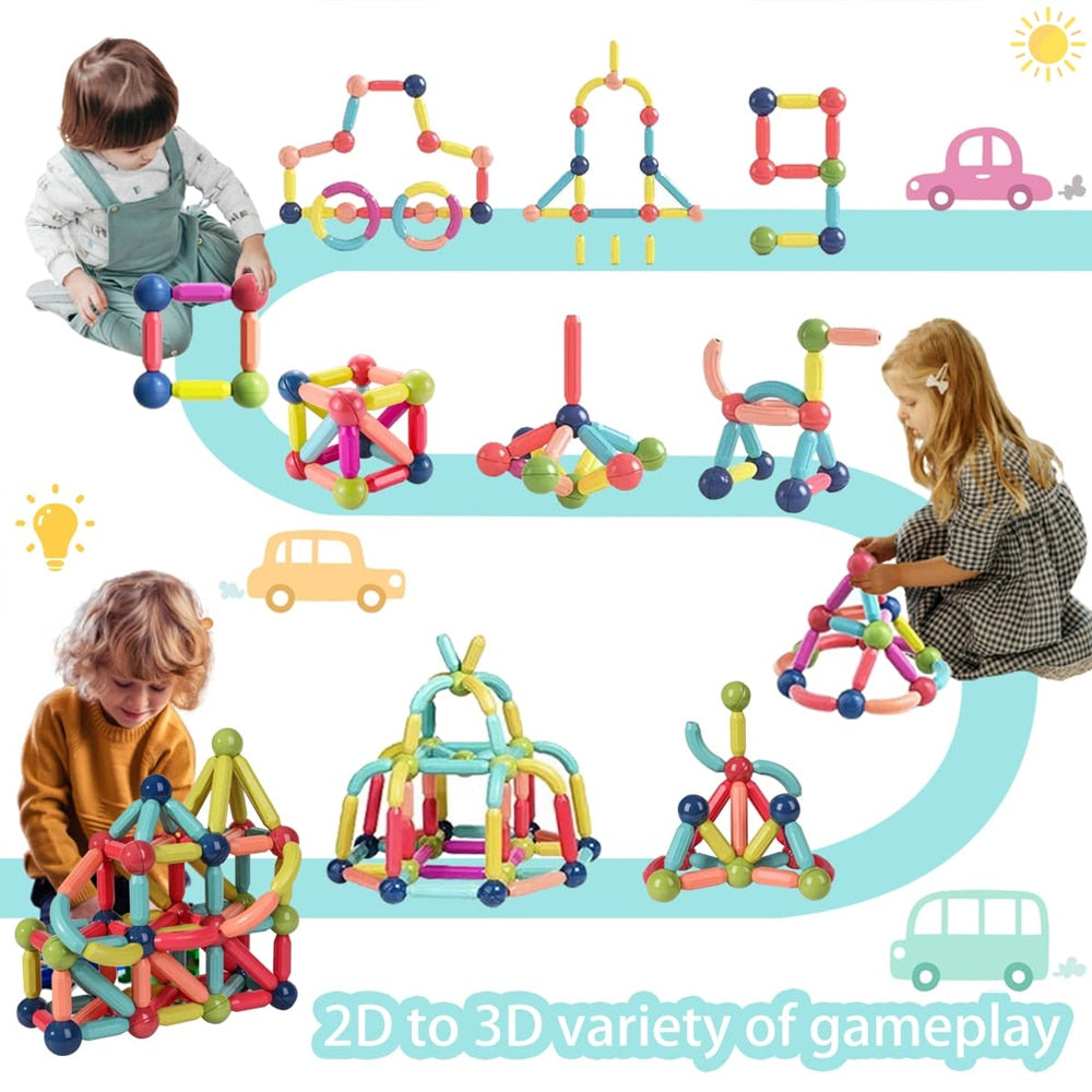 Educational Fun Magnetic Building Blocks
