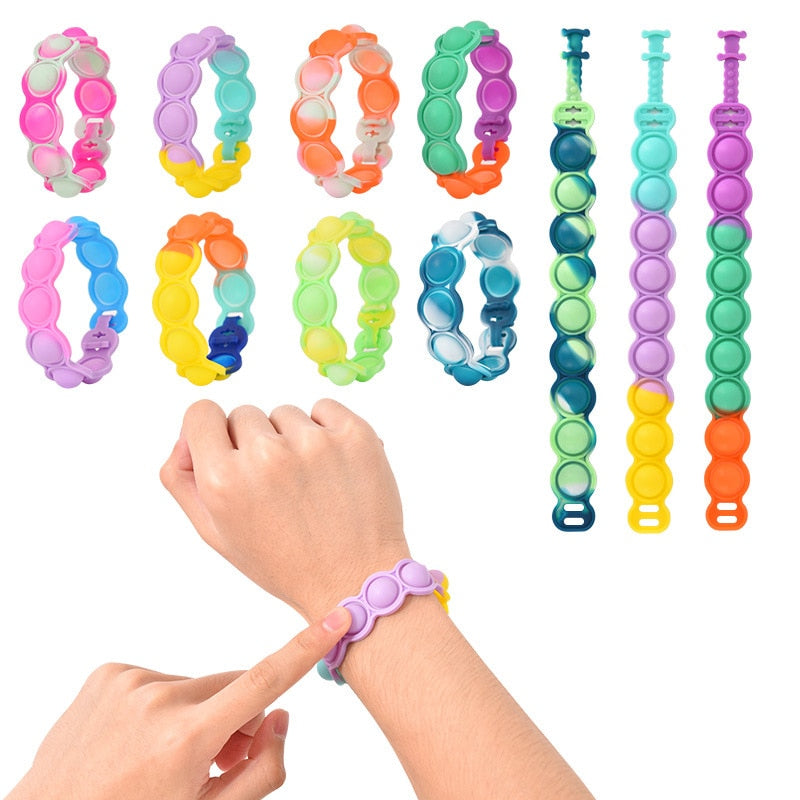 Fidget Toys for Children Push Pops Bracelet