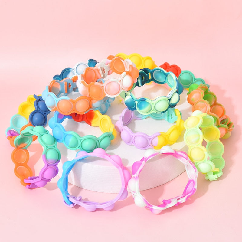 Fidget Toys for Children Push Pops Bracelet