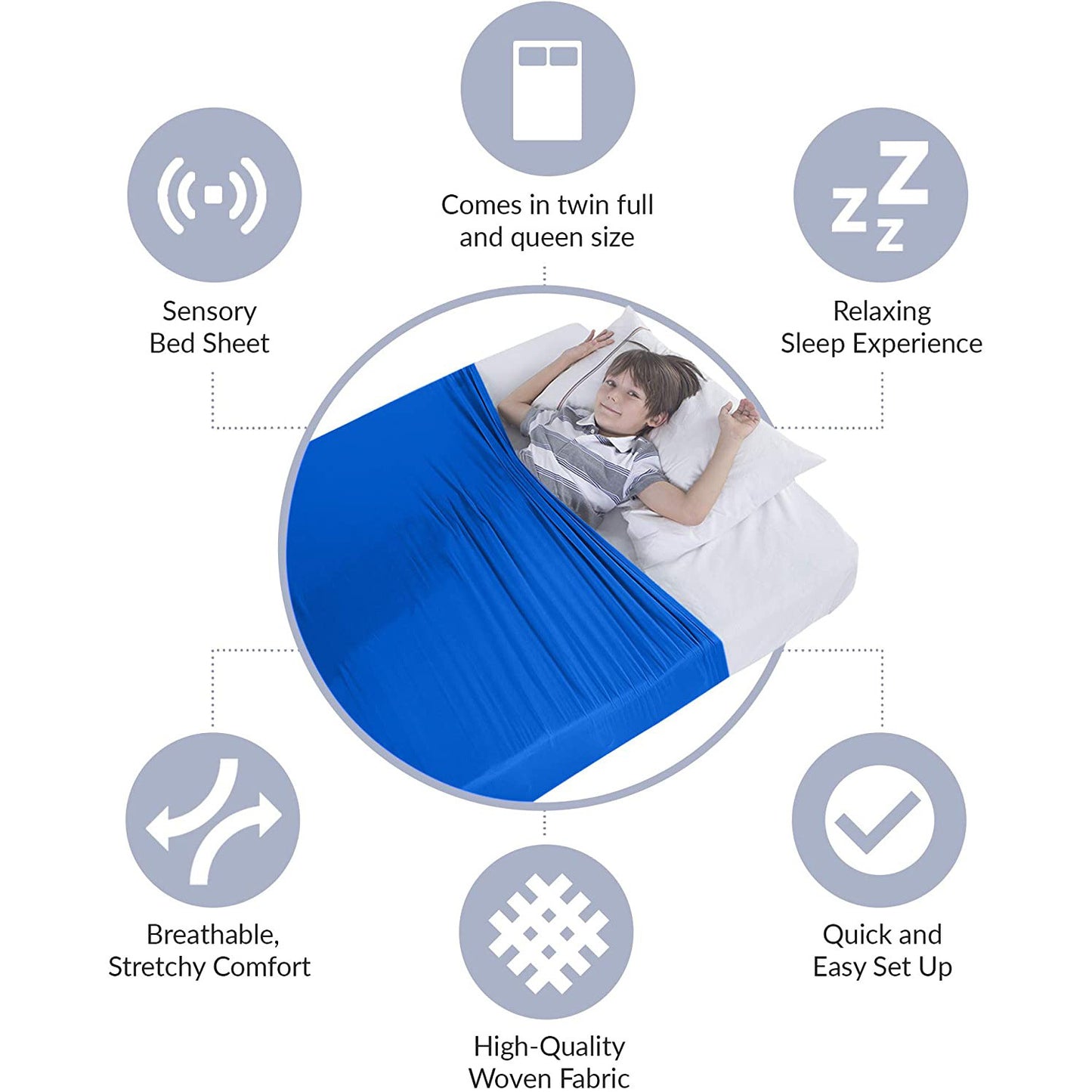 Children's sensory compression bed sheet blanket