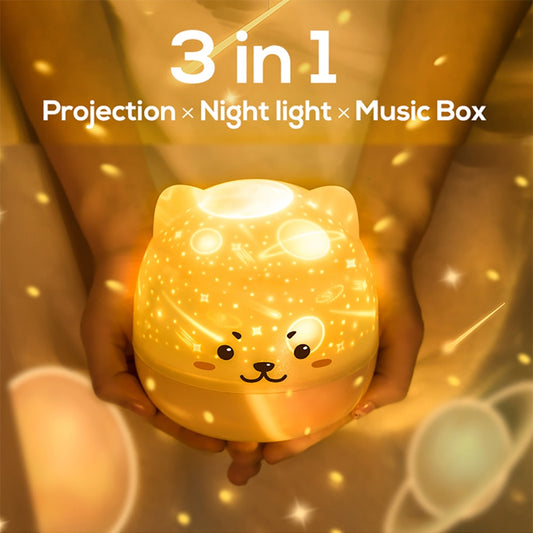 Cute Bear LED Night Lamp with music