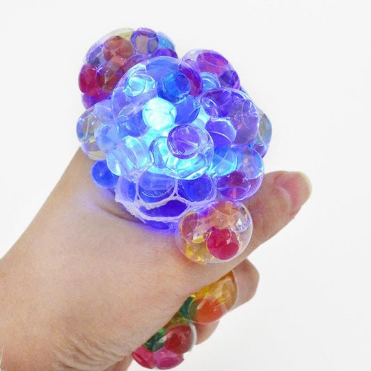 Squishy Mesh Ball LED Glitter sensory Toys