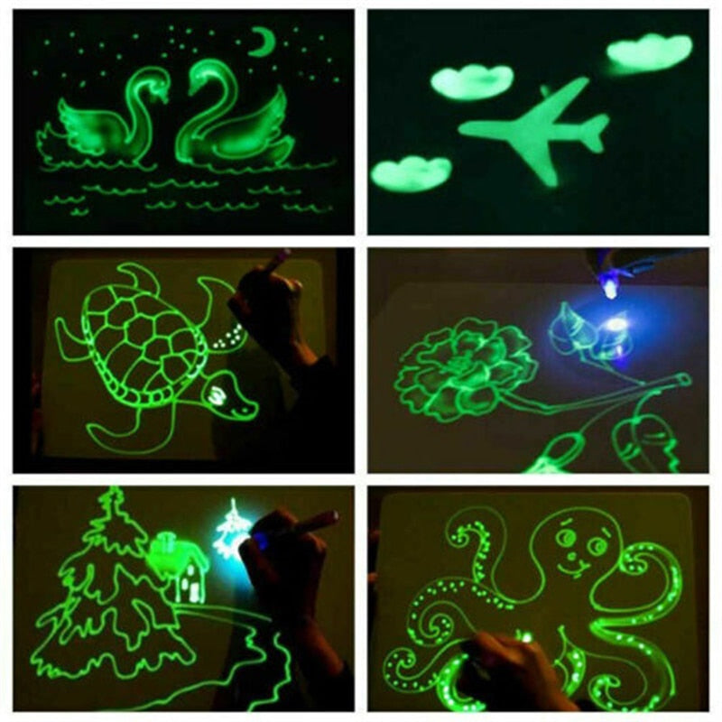 Magic Drawing Board With Fluorescent Luminous Pen